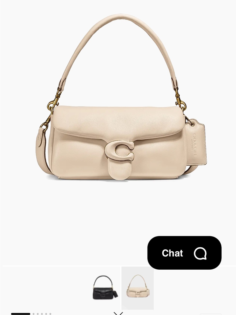 Coach pillow tabby Shoulder Bag in ivory